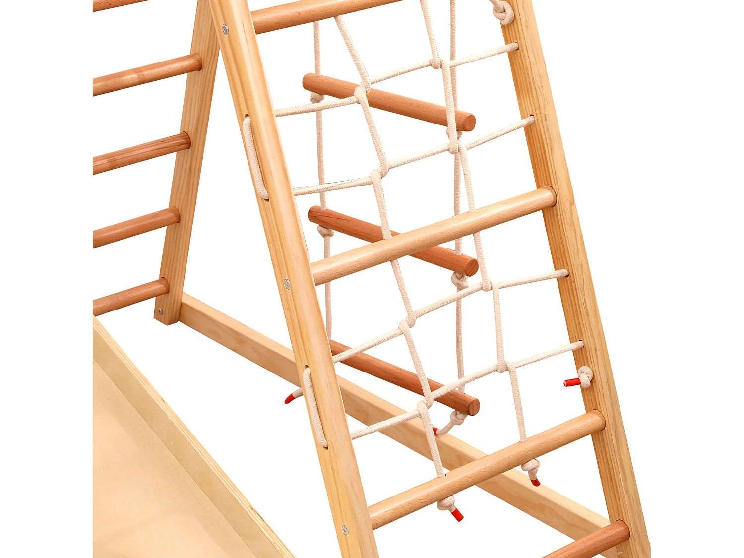 7 in 1 Spielplatz mit Rutsche, Schaukel und Kletternetz, 140 x 120 x 120 cm