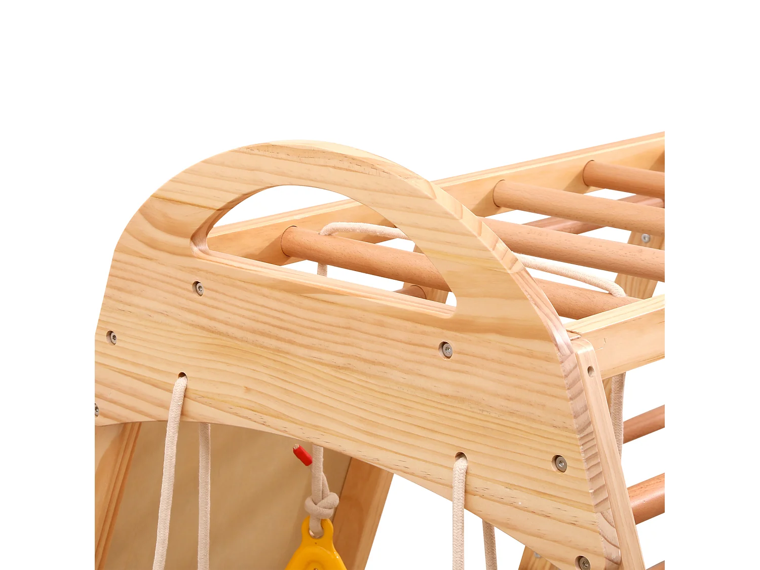 7 in 1 Spielplatz mit Rutsche, Schaukel und Kletternetz, 140 x 120 x 120 cm