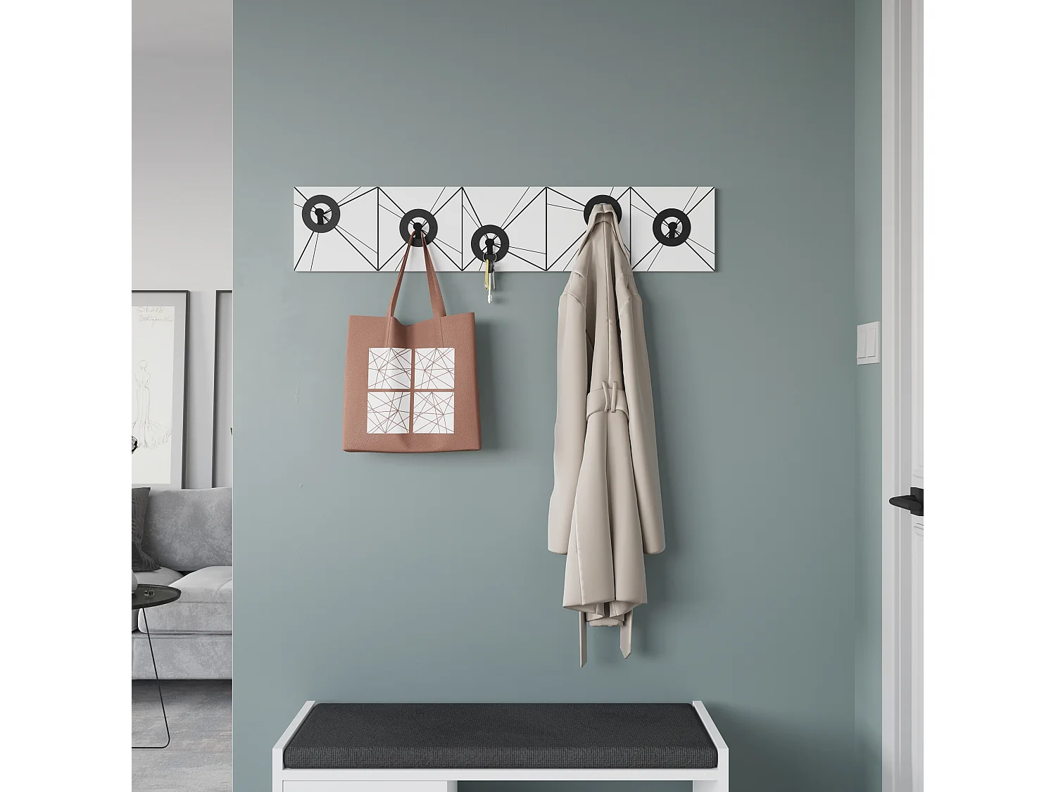 Aufhänger Vizy - Weiß