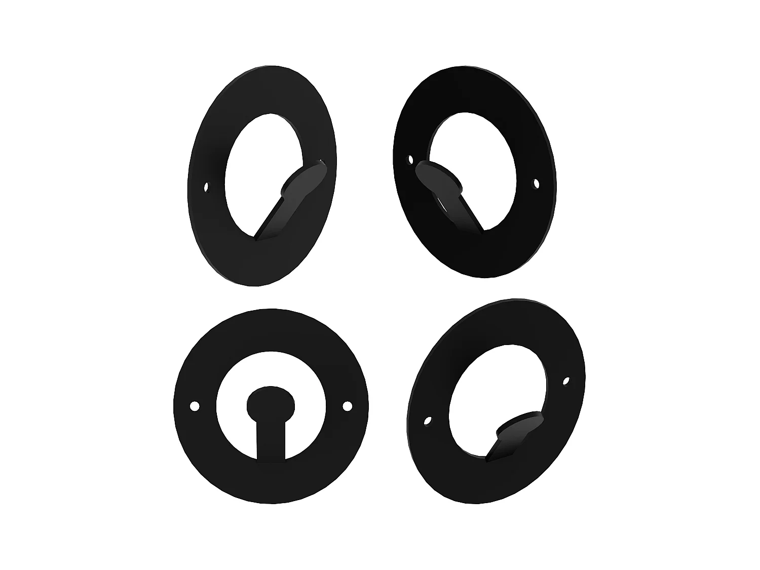 Wandhaken KALY rund 3er Set