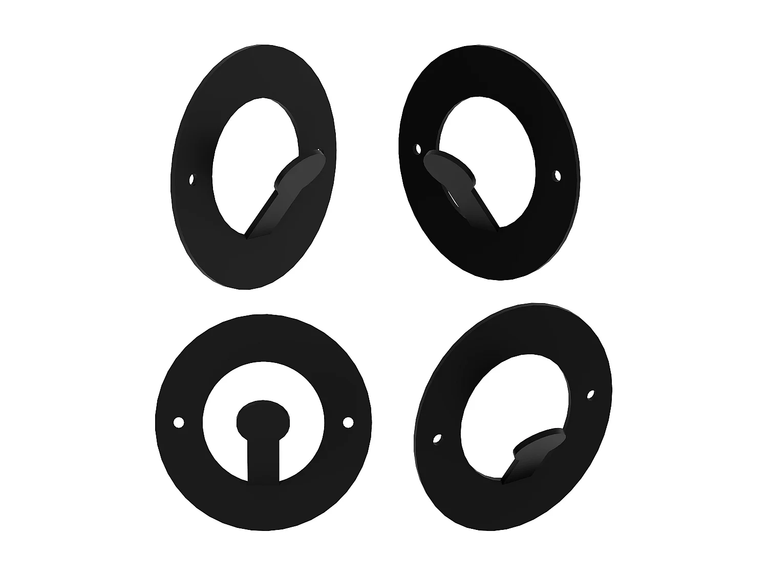 Wandhaken KALY rund 3er Set