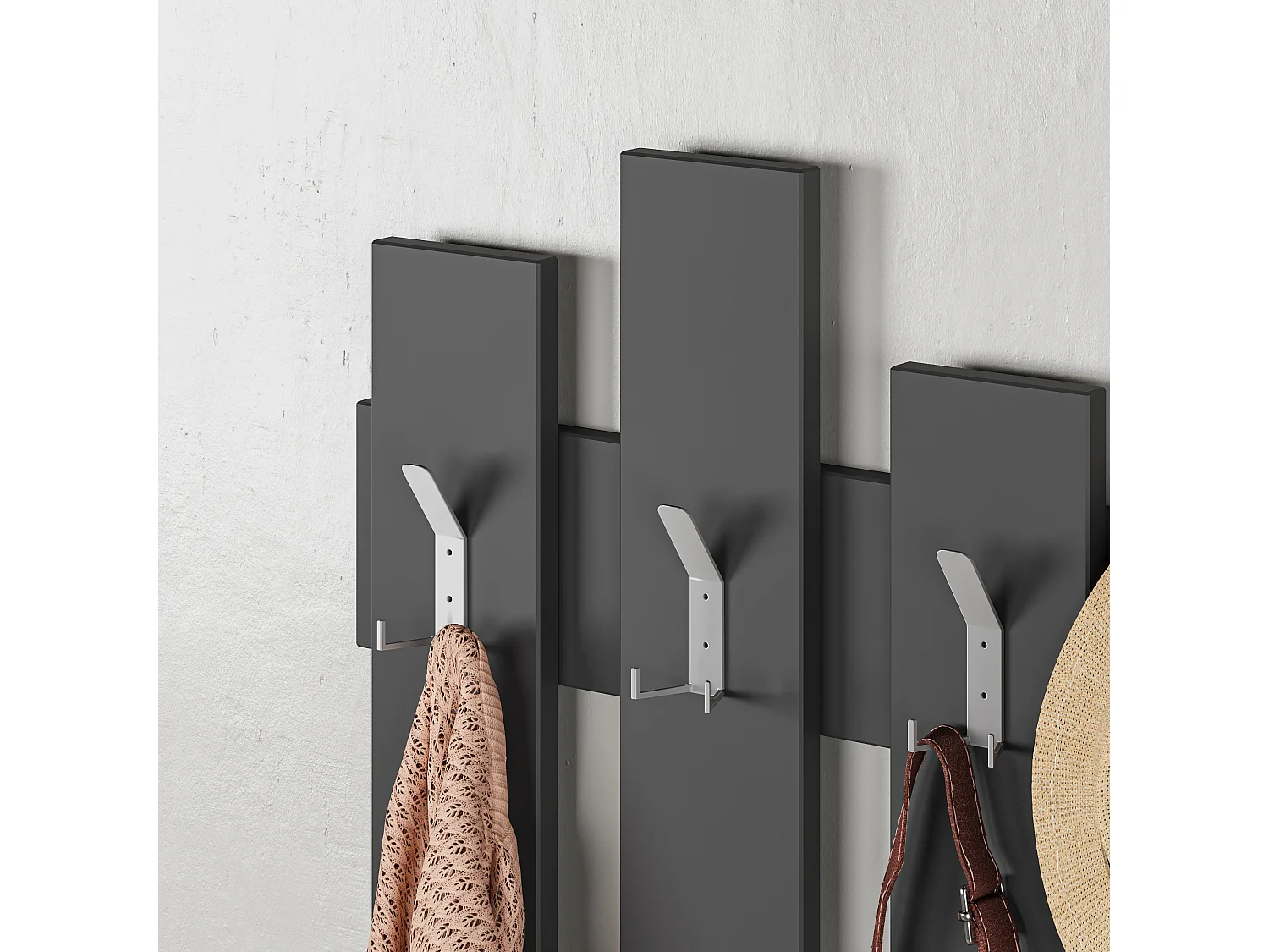 Aufhänger WAVE Garderobe  -  Eiche,64 x 4 x 81 cm