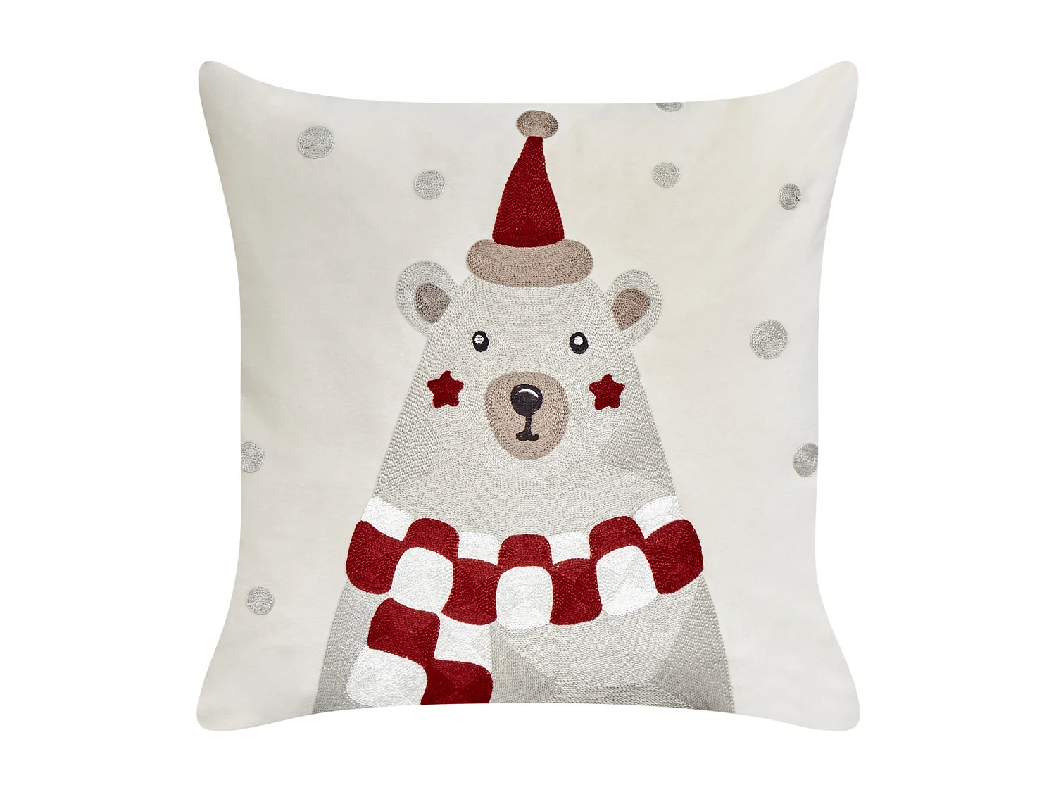 Lot de 2 coussins décoratifs JELLIES Velours 45 x 45 cm Blanc cassé