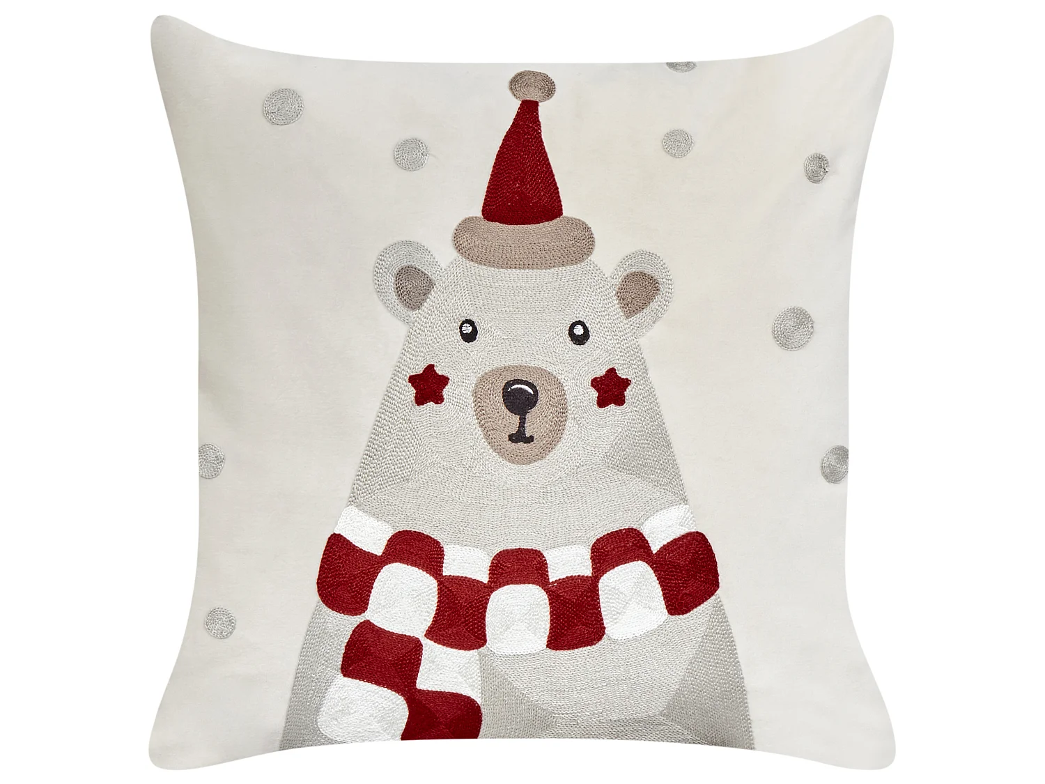 Set of 2 Decorative Cushions JELLIES Velvet 45 x 45 cm Off-White