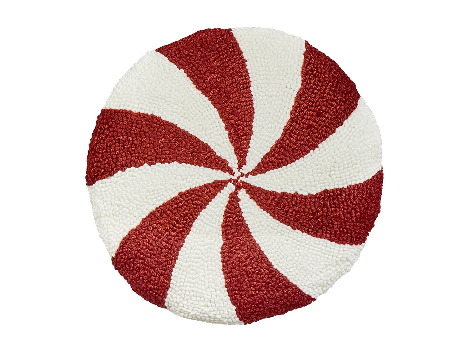 Sierkussen set van 2 rood/wit ⌀ 40 cm SWIRL CANDY