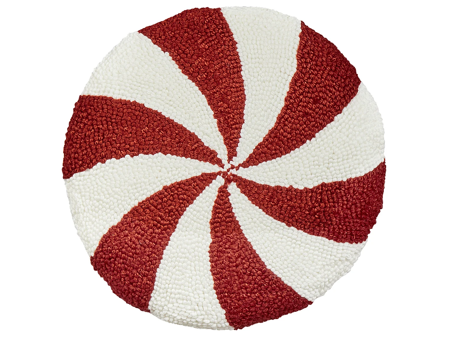 Set med 2 prydnadskuddar SWIRL CANDY 40 x 40 cm Bouclé Röd