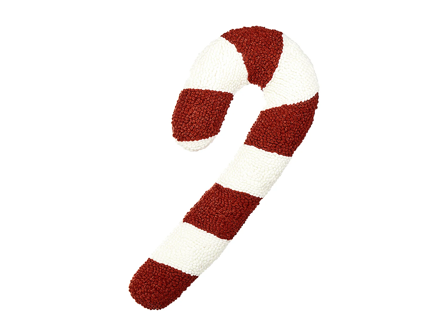 Dekokissen 2er Set CANDY CANE Bouclé 22 x 55 cm Rot Weihnachtsmotiv