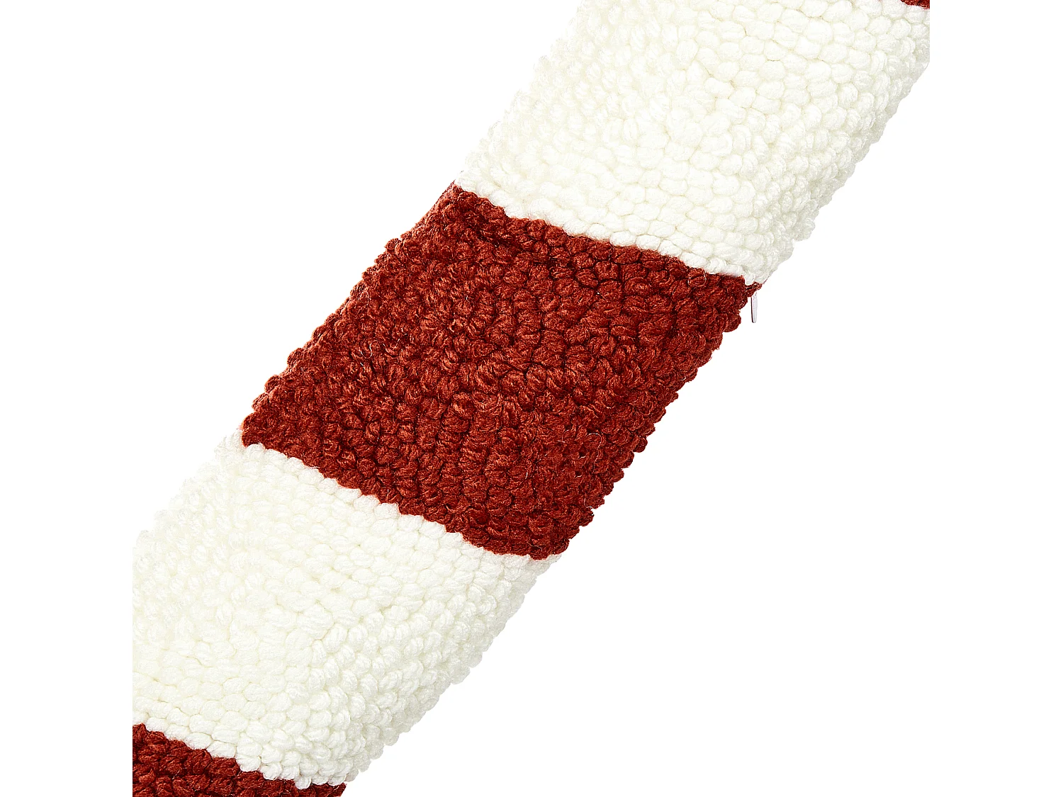 Dekokissen 2er Set CANDY CANE Bouclé 22 x 55 cm Rot Weihnachtsmotiv