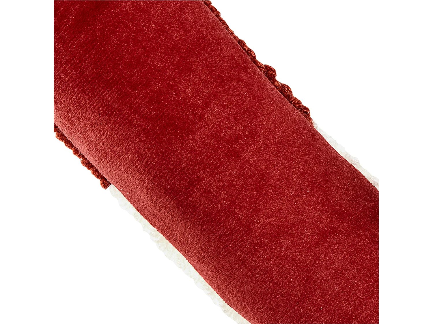 Lot de 2 coussins décoratifs CANDY CANE Bouclé 22 x 55 cm Rouge Motif de Noël