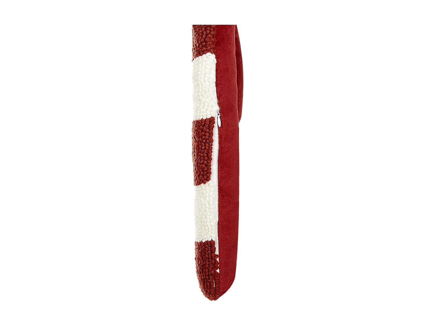 Dekokissen 2er Set CANDY CANE Bouclé 22 x 55 cm Rot Weihnachtsmotiv