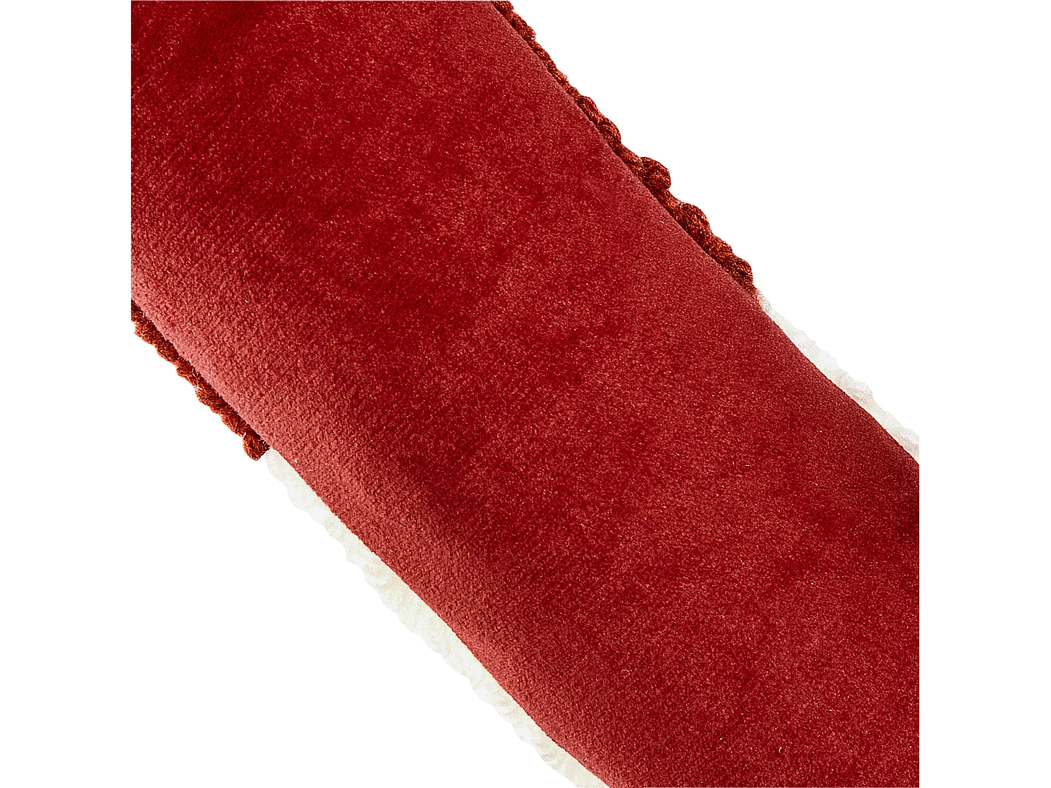Dekokissen 2er Set CANDY CANE Bouclé 22 x 55 cm Rot Weihnachtsmotiv