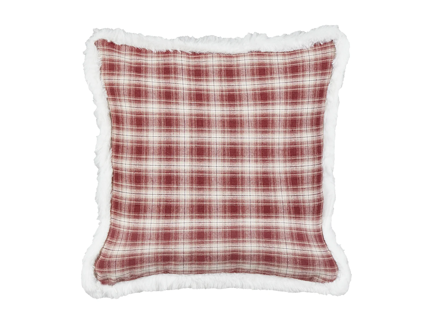 Conjunto de 2 almofadas decorativas BROOKIES 45 x 45 cm Vermelho escuro Padrão natalicio