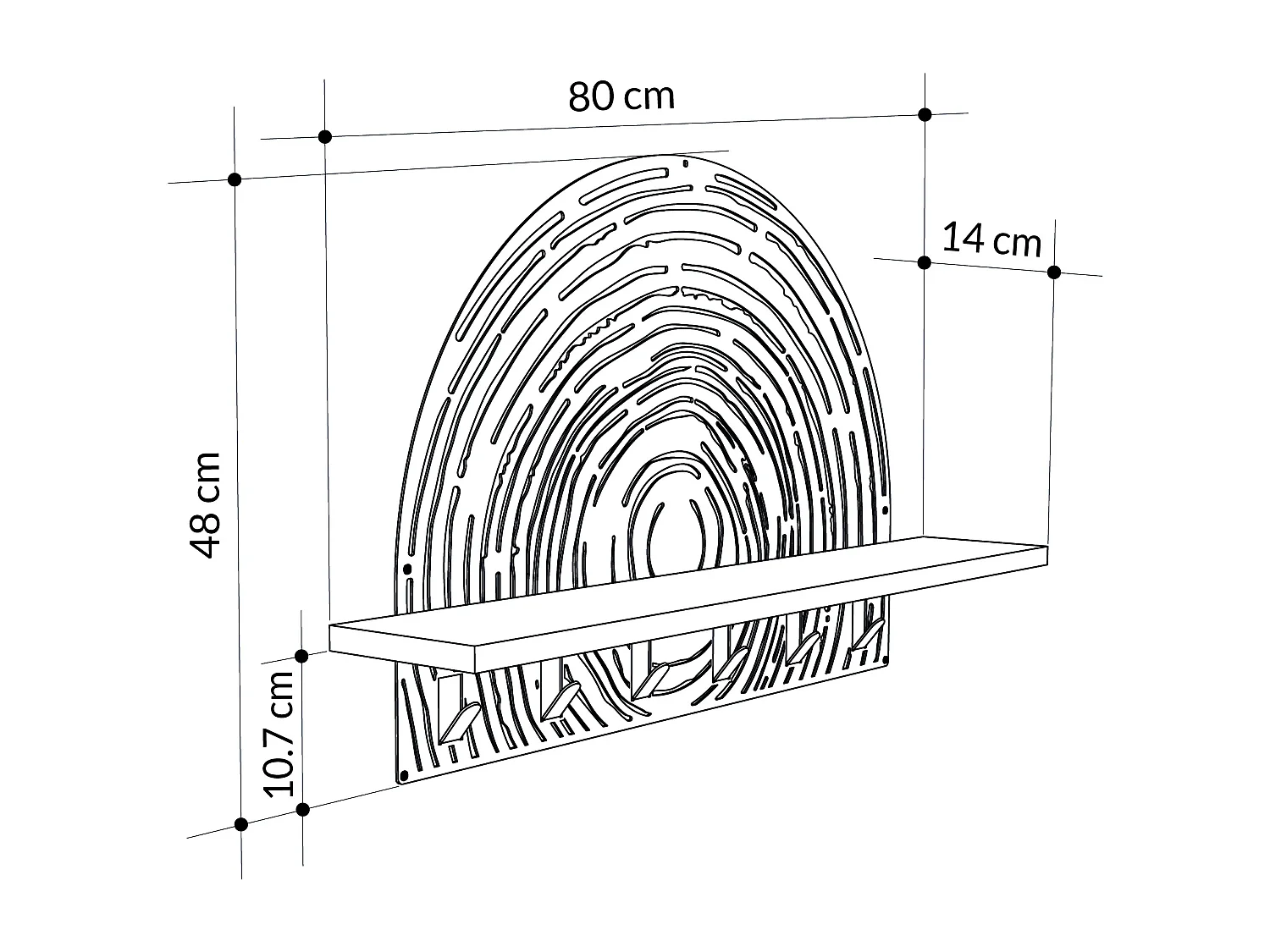 AUFHÄNGER PINE - Dunkler Eiche