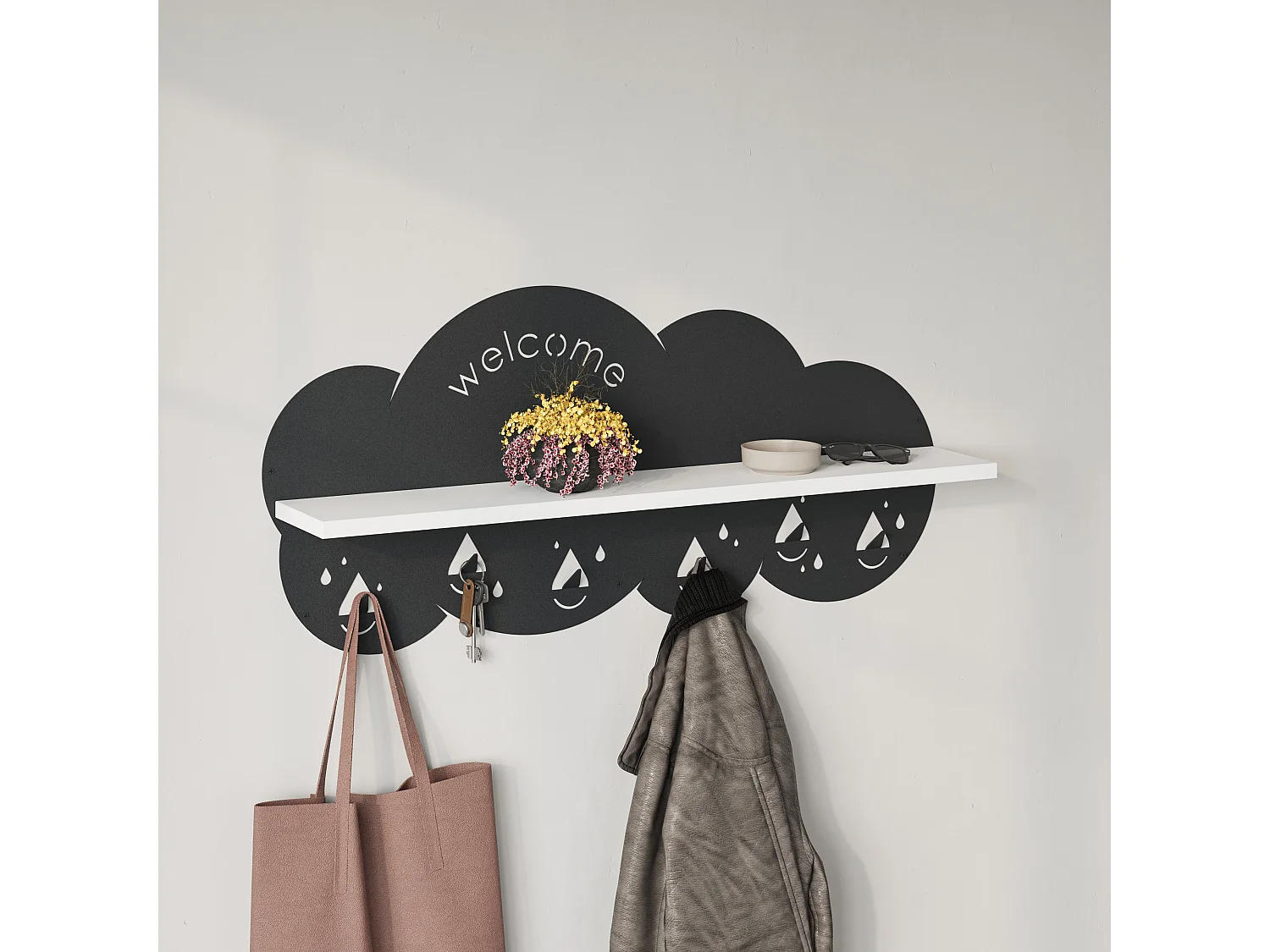 Aufhänger CLOUDY - Weiß