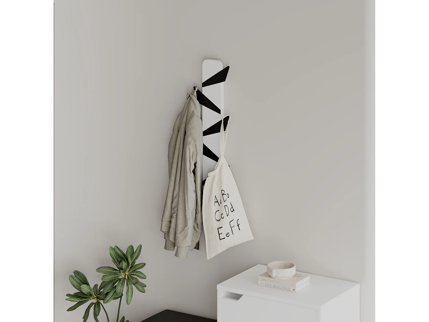 Wandgarderobe Alesta Weiß