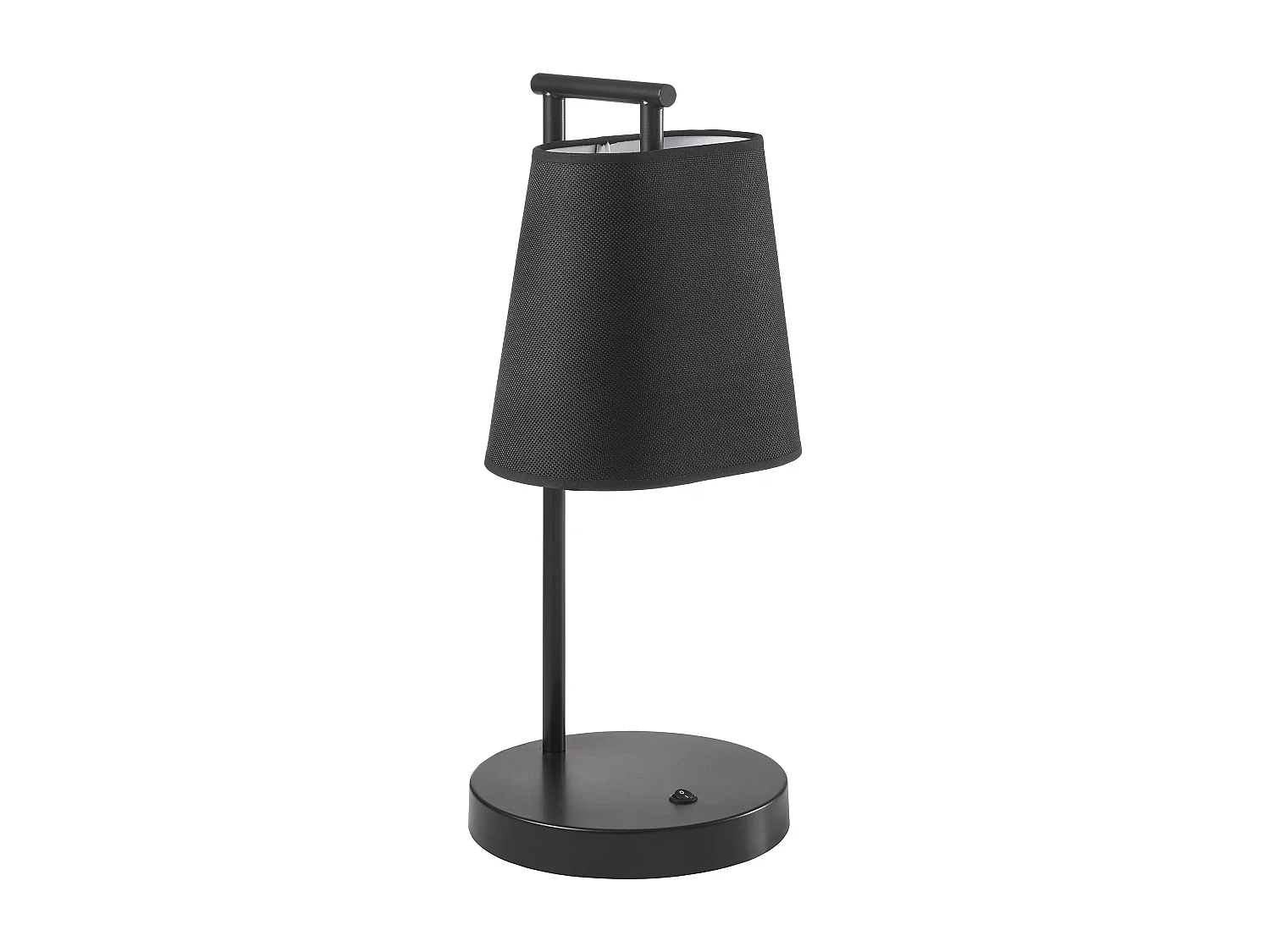 Lampe à poser Nemo-h44cm-acier, synthetique-on&off-ip20-e27 40w-noir et noir