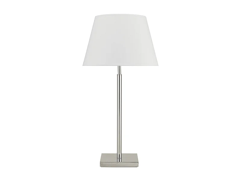 Lámpara de mesa FIRENZE estilo clásico - Alt. 64 cm - E27 60W- cable 2 metros - on&off - IP20 - acero y blanco