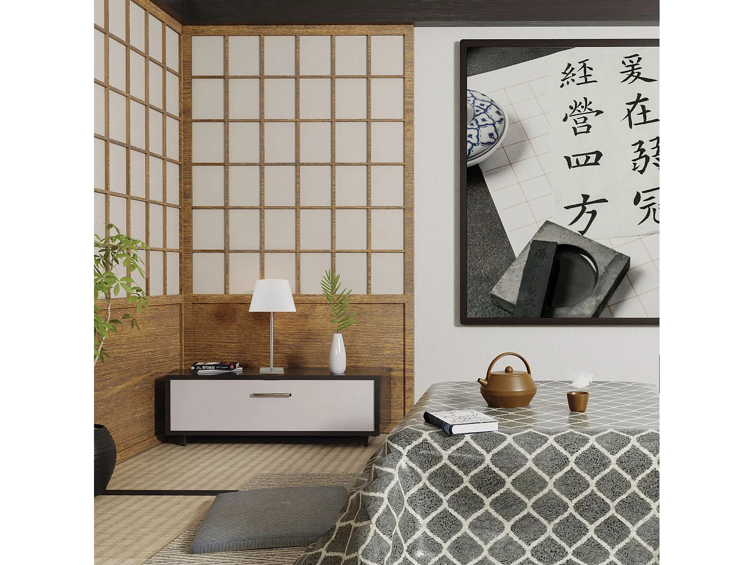 FIRENZE klassieke stijl tafellamp - Hoogte 64 cm - E27 60W - 2 meter kabel - aan&uit - IP20 - staal en wit