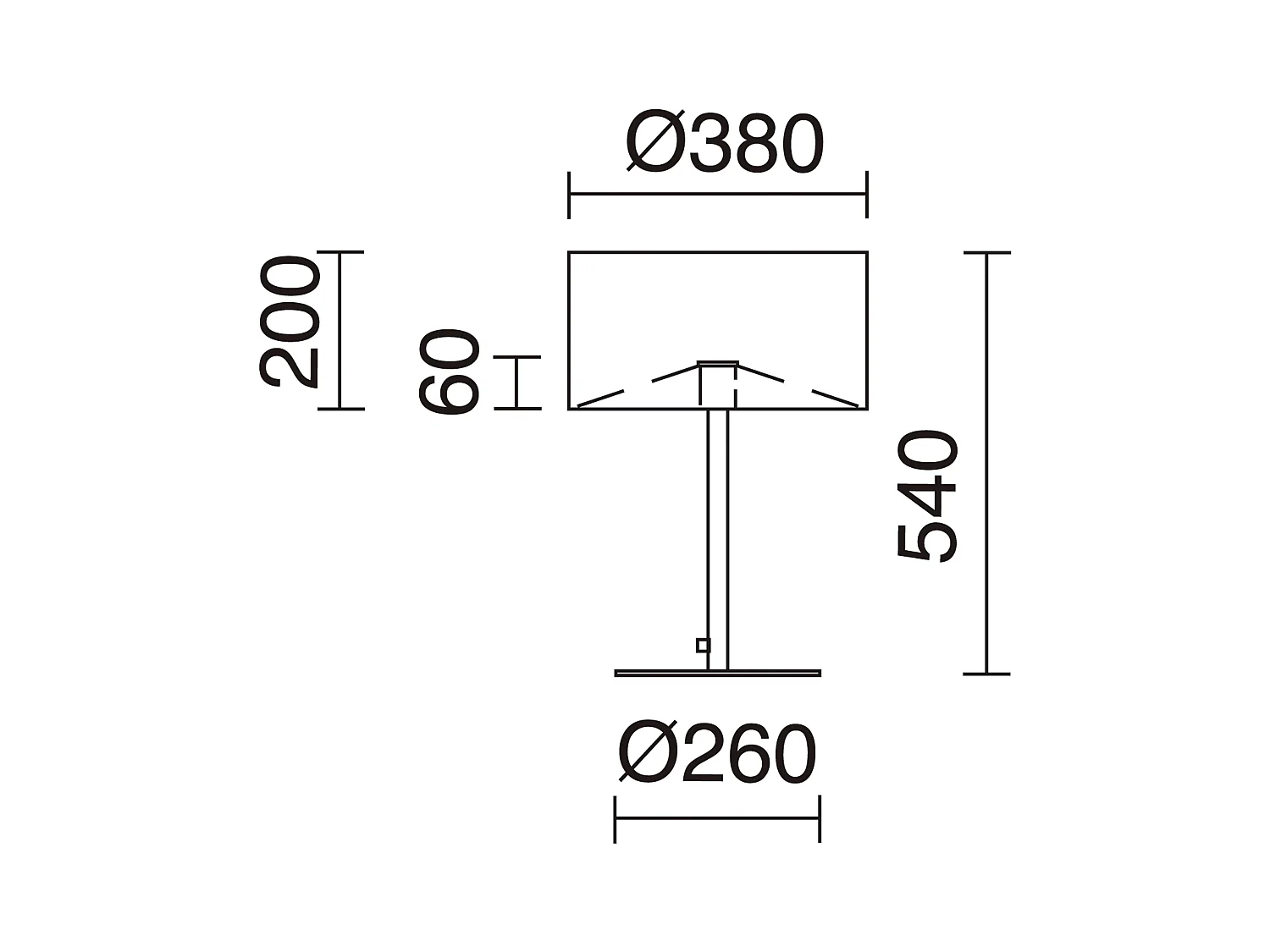 Klassieke stijl Amsterdamse tafellamp - H. 54 cm - interieur - staal en wit - aan/uit - E27 Max. 40W-IP20