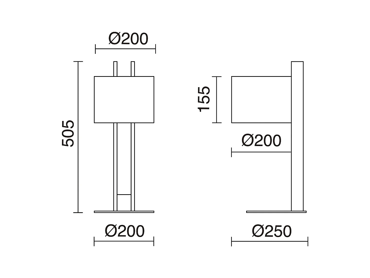 COMPACTE moderne tafellamp in hout - H 50,5 cm - E27 40W - ø45 - IP20 - hout en wit katoen