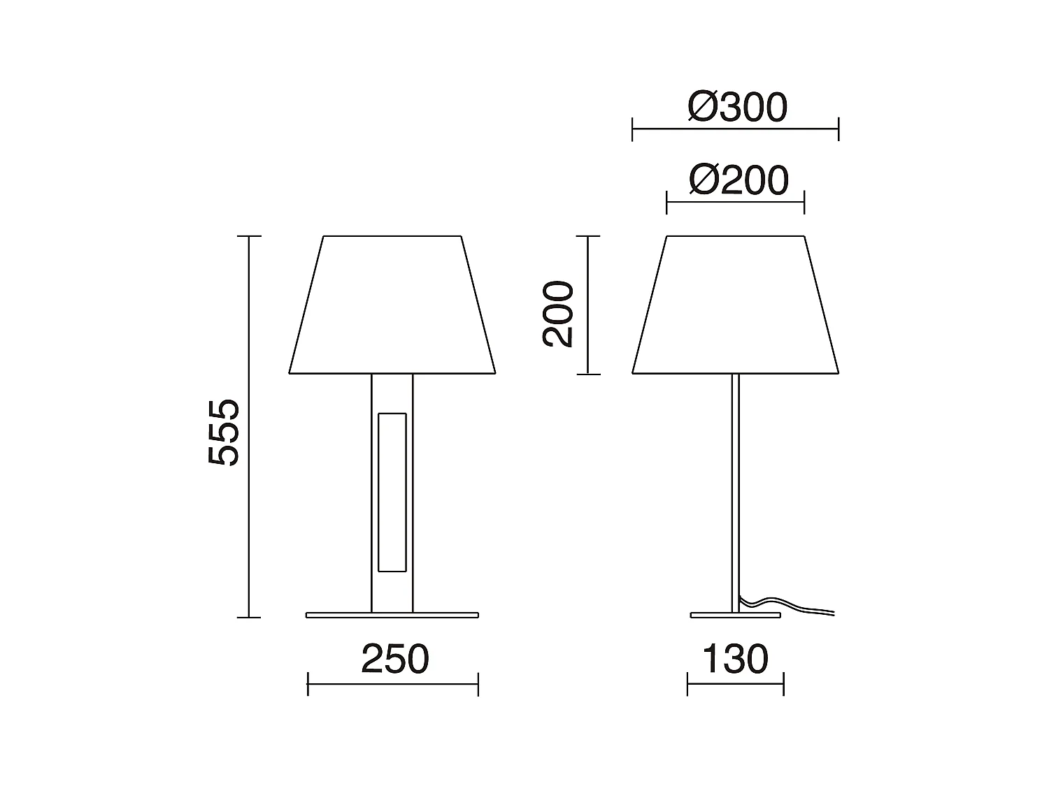 KLASSIEKE tafellamp klassieke stijl-Alt. 55,5 cm- binnenzijde- staal/grond- aan/uit- 2M kabel- Ø30 scherm- E27- IP20