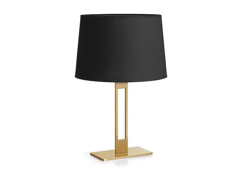 Candeeiro de mesa CLASSICAL estilo clássico-Alt. 55,5 cm- interior- aço/terra- ligado/desligado- cabo 2M- ecrã Ø30- E27- IP20