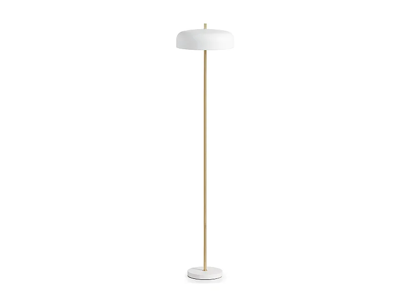 Lámpara de mesa TAICHI estilo moderno - Alt.45 cm - 2x E27 40W - cable 2 metros - on&off - acero - blanco y oro - IP20