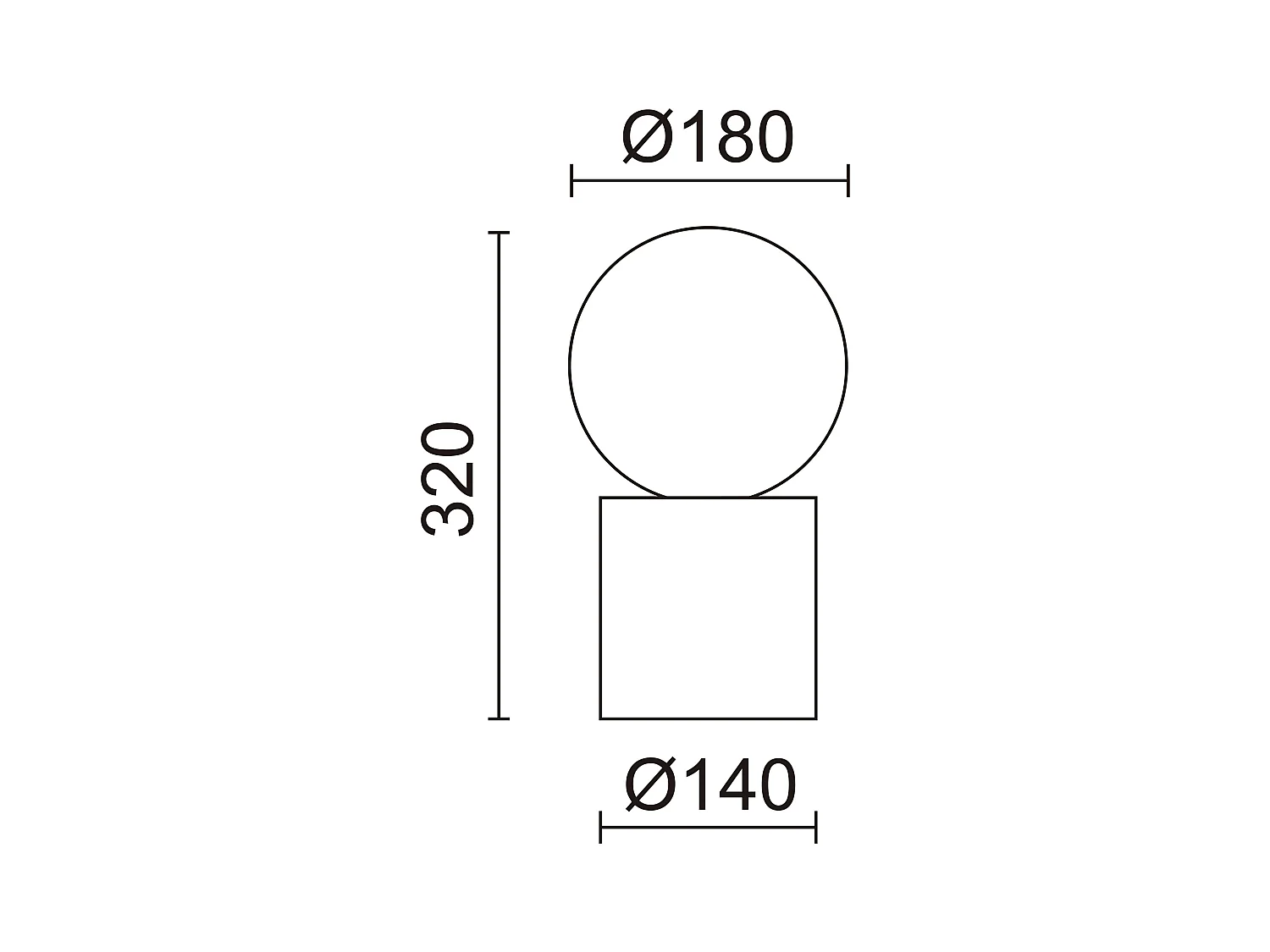 GEOMETRISCHE tafellamp moderne en elegante stijl - Hoogte 32 cm - G9 LED 5W - buisvorm - 1,5 meter kabel, aan&uit, bolvormige kop - hout en glas - IP30 - wit