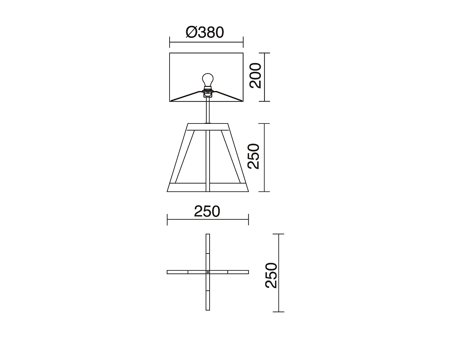 Lampe de table moderne Kara -h45 cm x d.ø38 cm-e27 40w-on&off-ip20-bois,acier-blanc