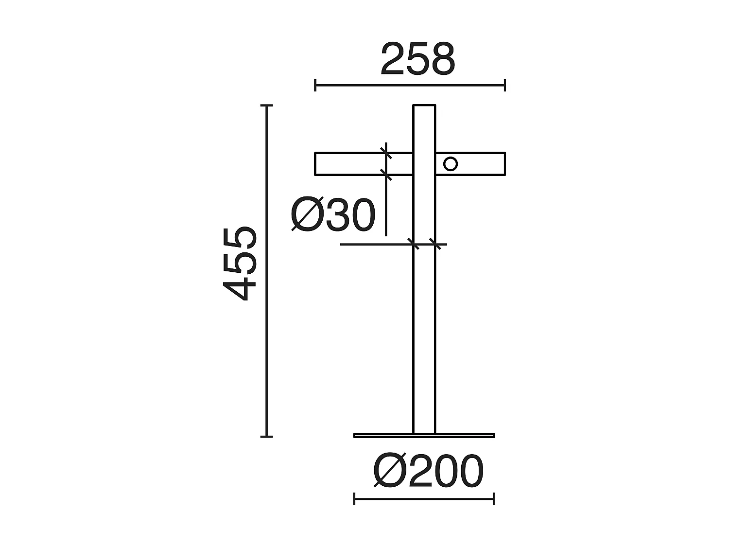 Lampe de table moderne Tania -alt. 45,5 cm-led ac 4w-400lm, 3k-on&off-acier,blanc- ip40