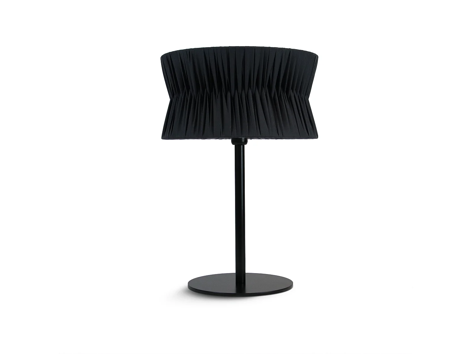 Lampe de table Cora classique-h54 cm-e27 40w-d. ø38,5 cm-sur&hors-acier,noir-ip20