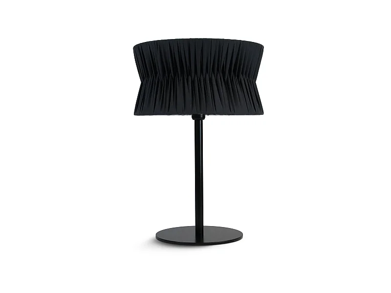 Lampe de table Cora classique-h54 cm-e27 40w-d. ø38,5 cm-sur&hors-acier,noir-ip20