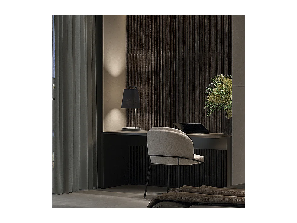 Lampe de table Nemo-h44cm-acier, synthetique-on&off-ip20-e27 40w-blanc, marron