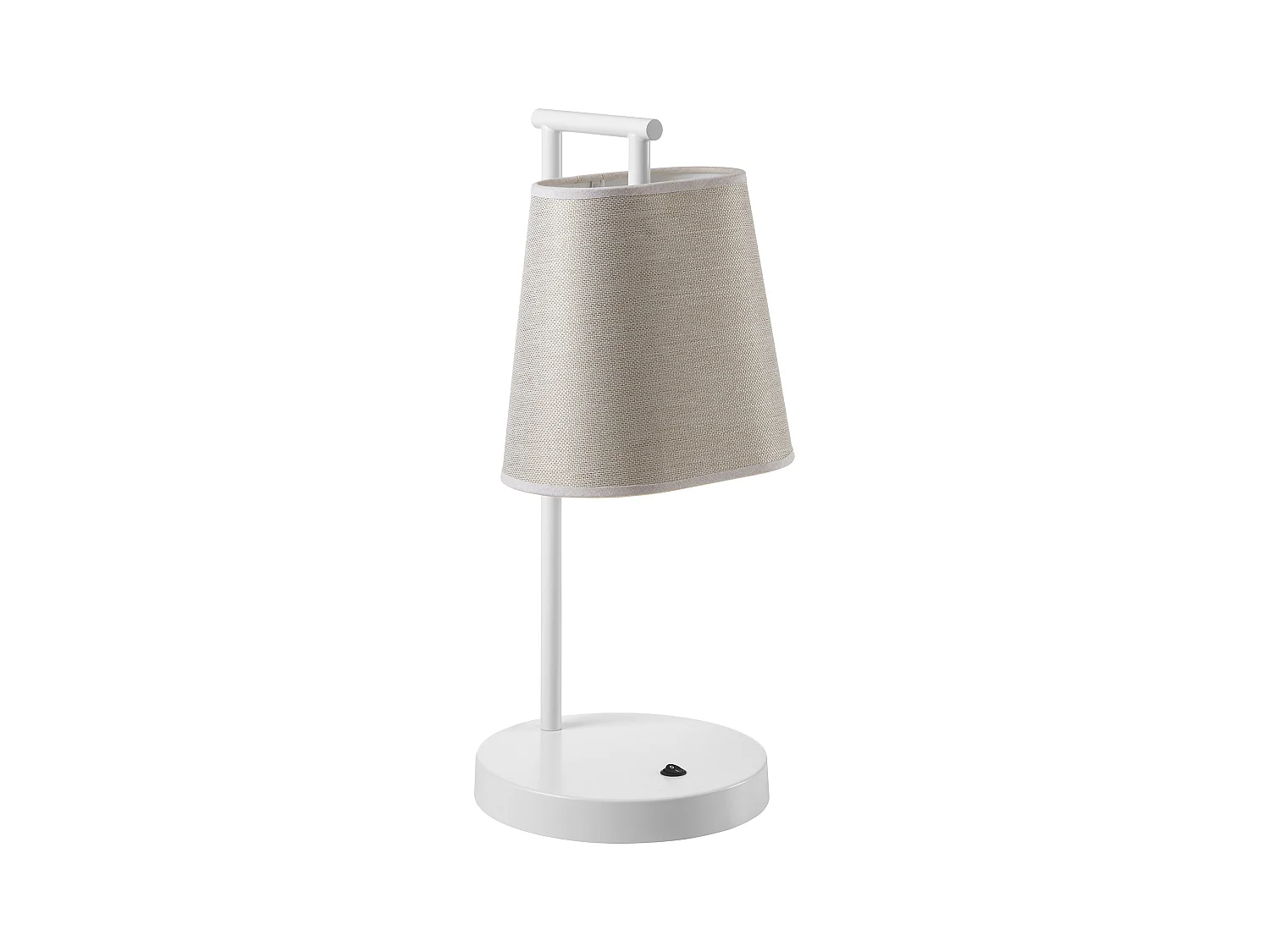 NEMO tafellamp modern interieur - H44 cm - staal en kunststof - aan&uit - 1,5 meter kabel - IP20 - E27 40W - wit en bruin
