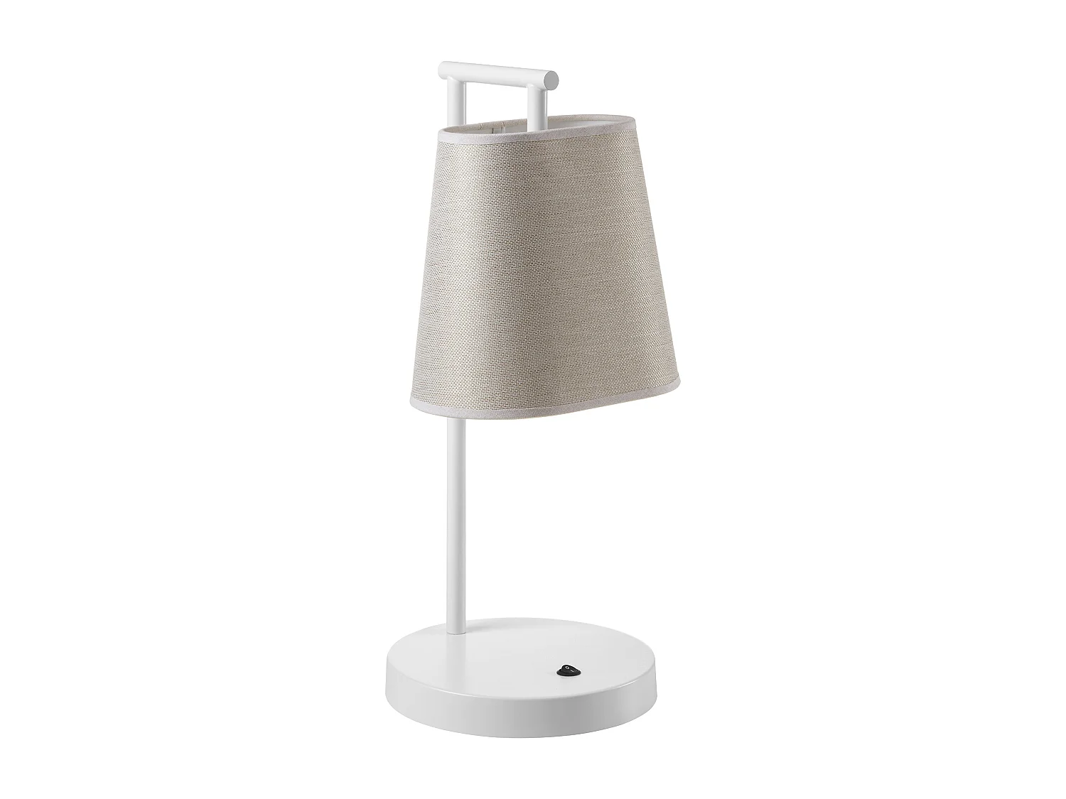 Lampe de table Nemo-h44cm-acier, synthetique-on&off-ip20-e27 40w-blanc, marron