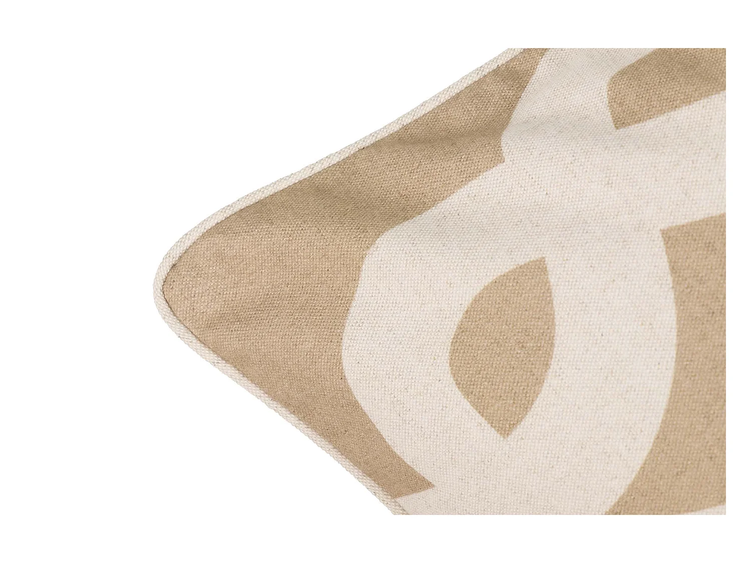 Cojín Lino Abstracto Beige 45x13x45 Cm
