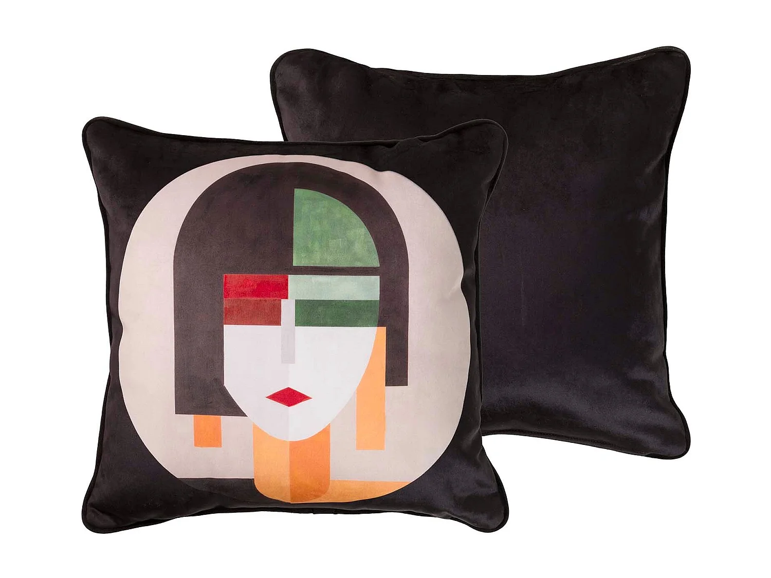 Cojín Velvet Cara Señora 45x13x45 Cm