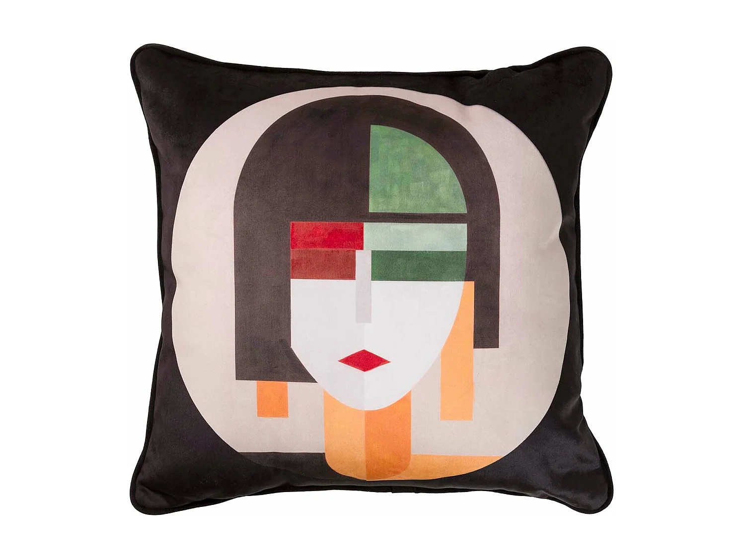 Cojín Velvet Cara Señora 45x13x45 Cm