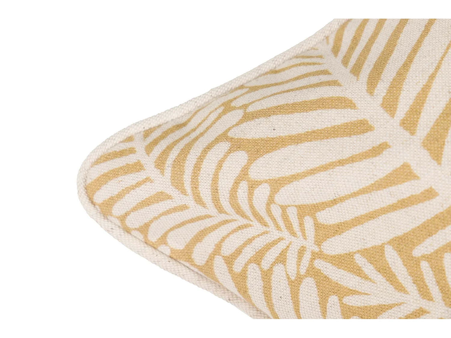 Cojín Lino Hojas Amarillas 45x13x45 Cm