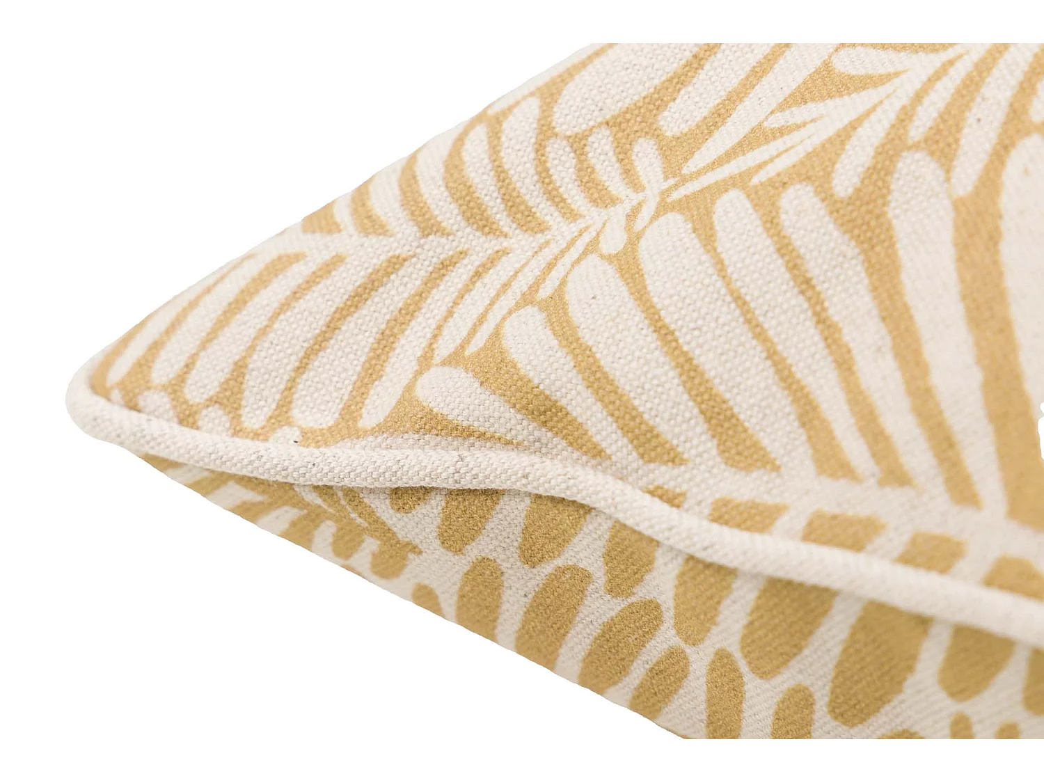 Cojín Lino Hojas Amarillas 45x13x45 Cm