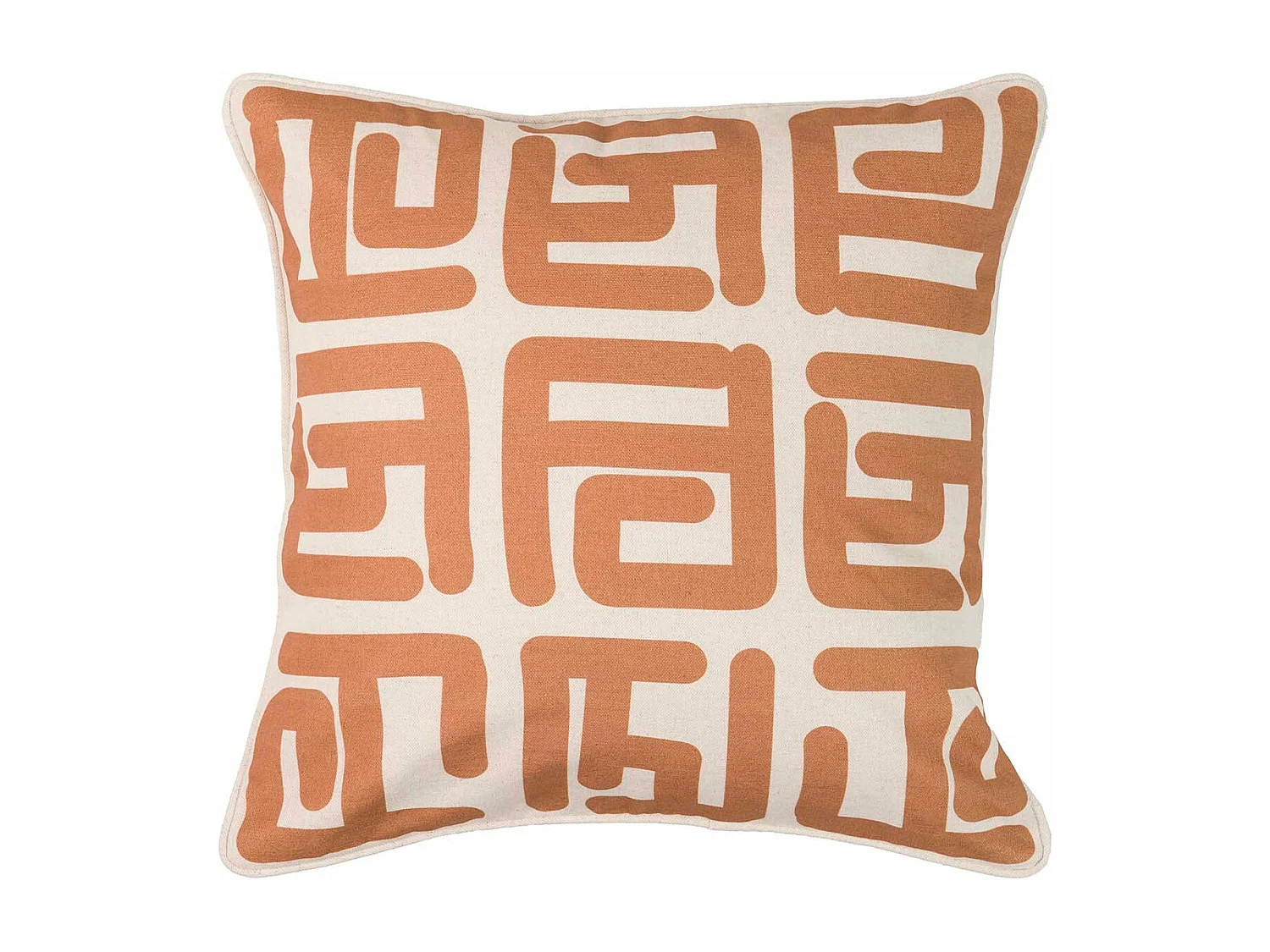 Cojín Lino étnico Marrón 45x13x45 Cm