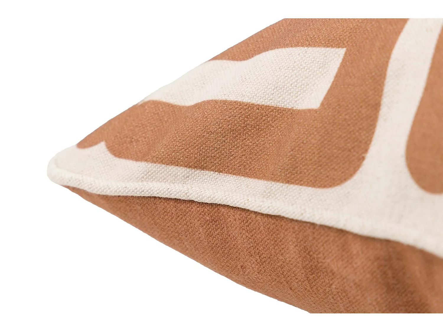 Cojín Lino étnico Marrón 45x13x45 Cm