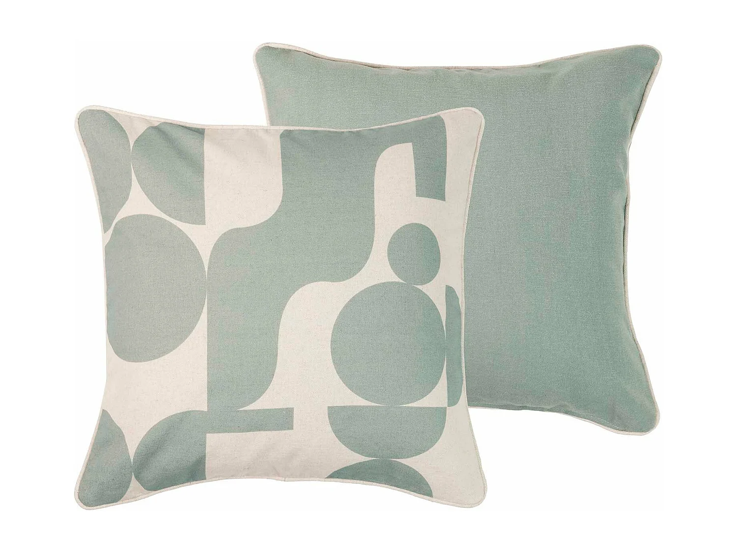 Cojín Lino étnico Verde 45x13x45 Cm