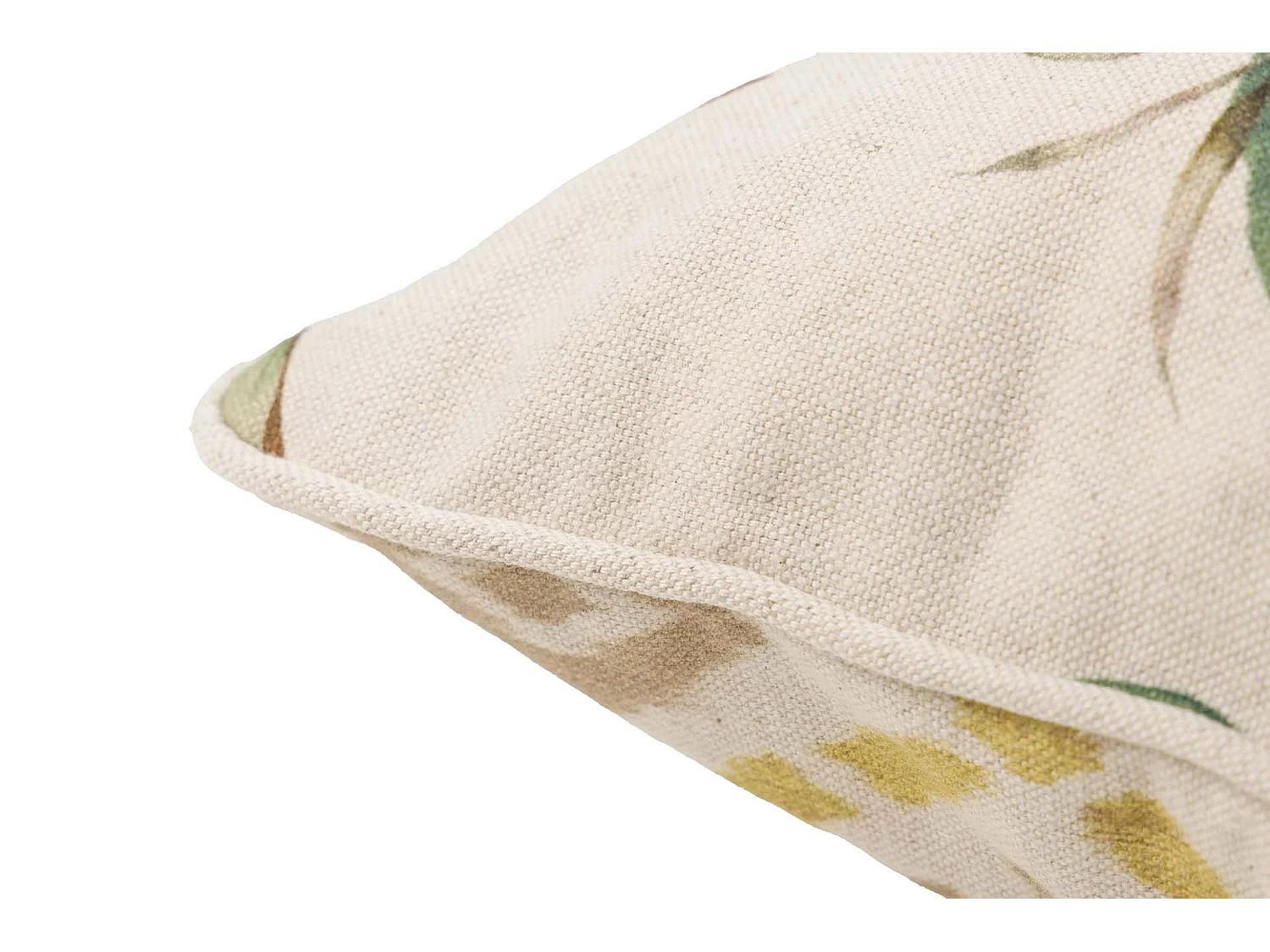 Cojín Lino Loros Amarillos 45x13x45 Cm