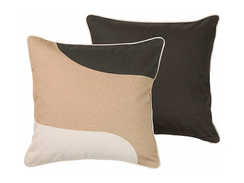 Cojín Lino Marrón 45x13x45 Cm