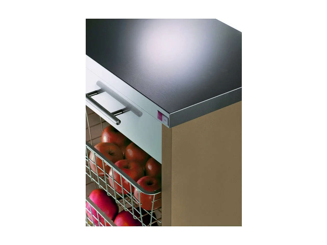 Carrello da cucina su ruote con piano in acciaio inox - Colore Sabbia, Acciaio inox  -  93*48*34cm - CHELSEA