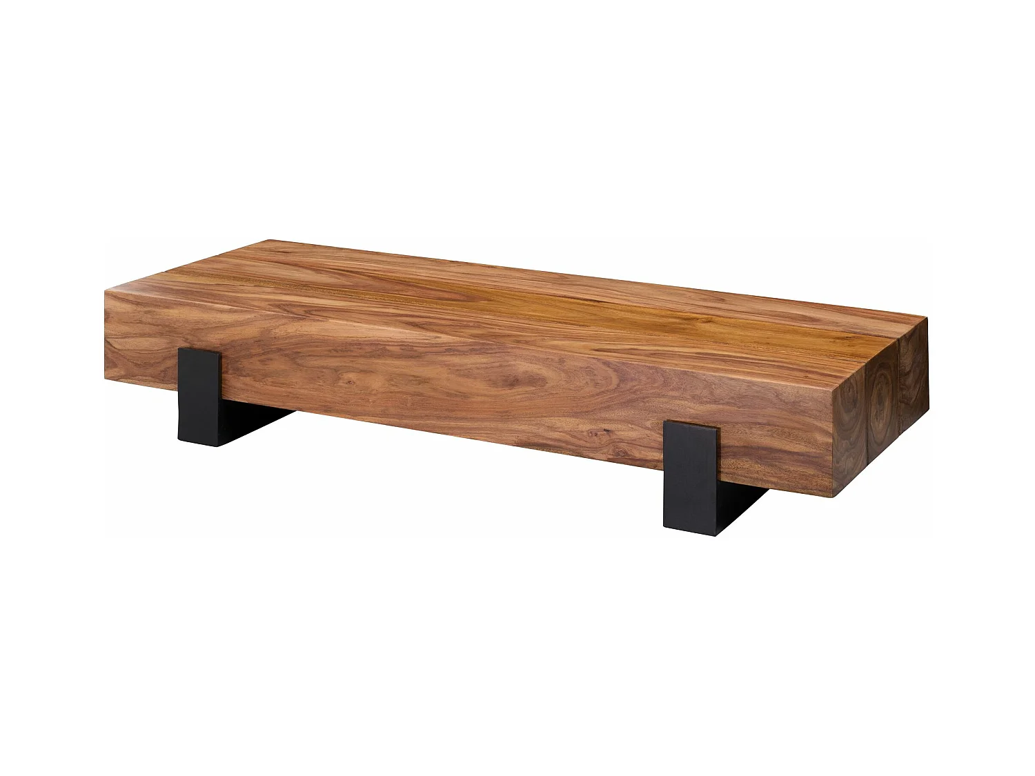 Table Basse De  Soron 115X22X44 Cm Table De Canapé En Bois De Sheesham En Bois Massif