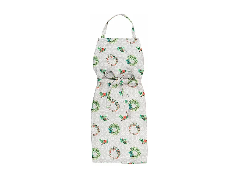 Delantal Antimanchas Navidad Coronas 72x83 Cm