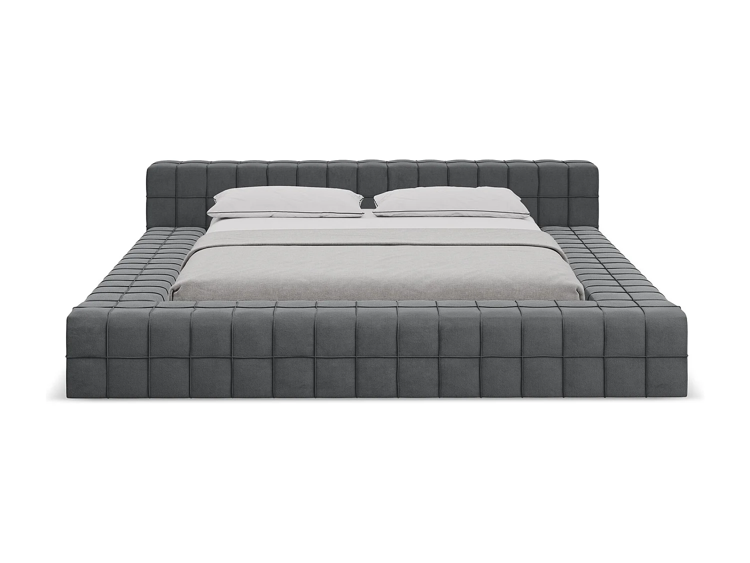 Bett - 200 x 260 - Samt - Stahl - AKELA