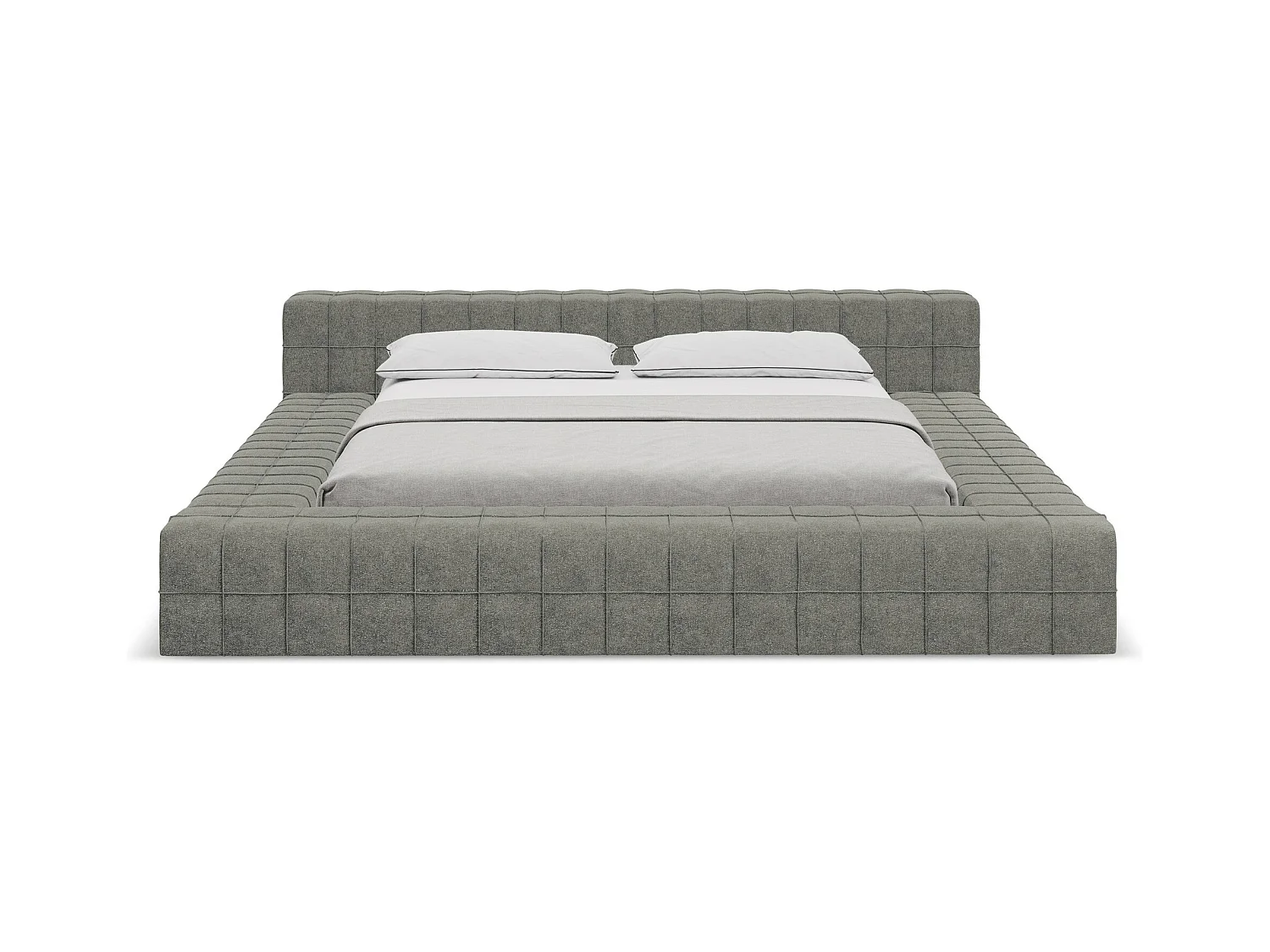 Bett - 220 x 260 - Bouclé - Elefant - AKELA